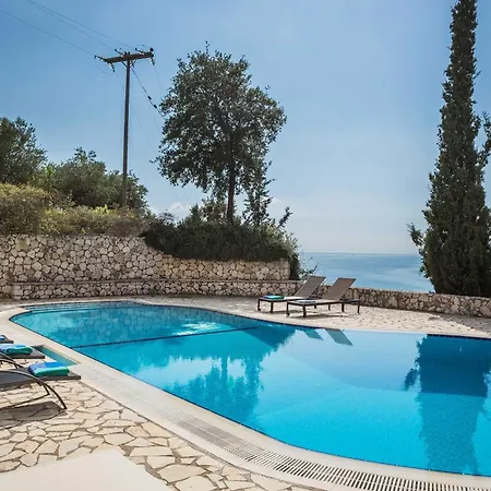 ヴィラ Delightful Kefalonia 3 Bedrooms Mare Blue Private Pool トラペザキ