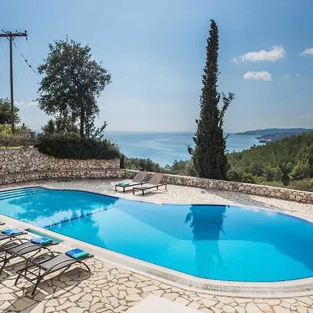 Delightful Kefalonia 3 Bedrooms Mare Blue Private Pool ترابيزاكي